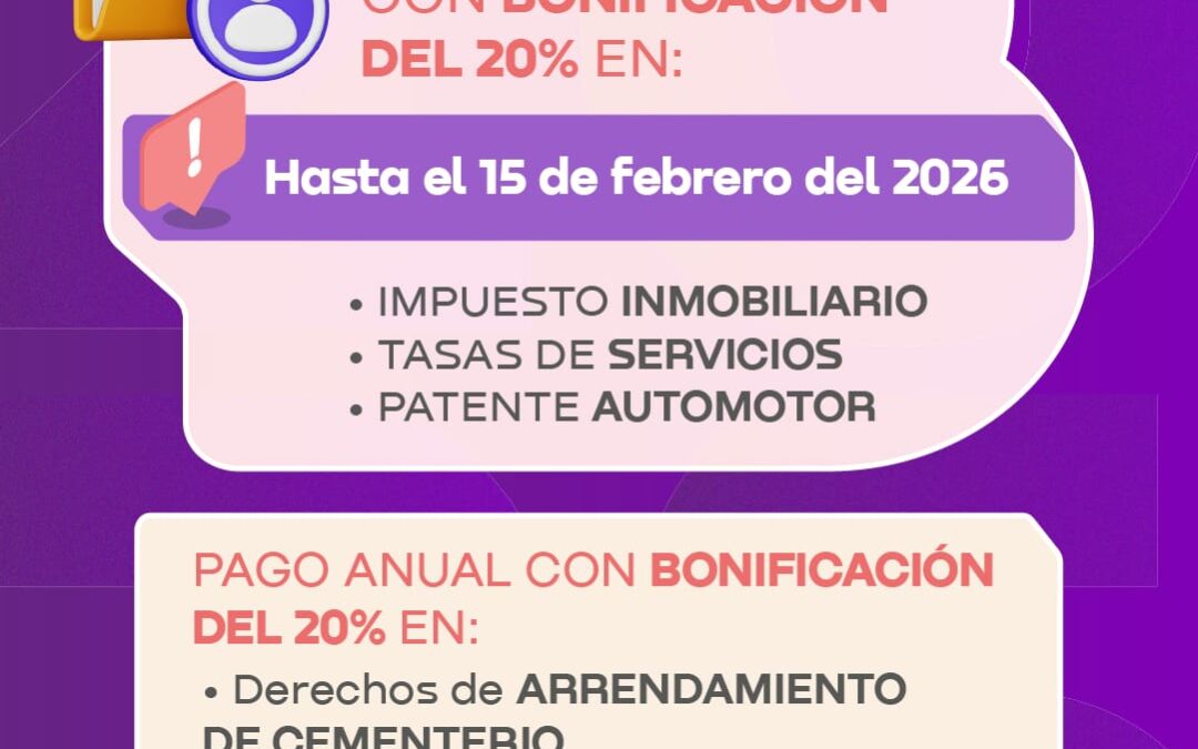 Barranqueras ofrece bonificaciones y facilidades de pago para tributos municipales