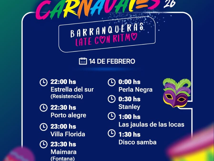 BARRANQUERAS ÚNICA SEDE DE LOS CARNAVALES DEL ÁREA METROPOLITANA