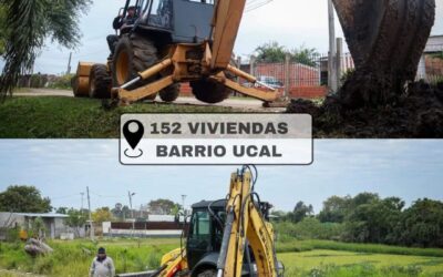 El Municipio de Barranqueras intensifica trabajos de adecuación y limpieza de desagües en el Barrio UCAL y 152 Viviendas