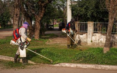 Barranqueras continúa con el desmalezado de avenidas para mejorar los espacios públicos
