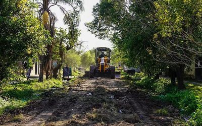 AVANZAN LOS TRABAJOS DE MANTENIMIENTO VIAL EN EL BARRIO LOS MILAGROS